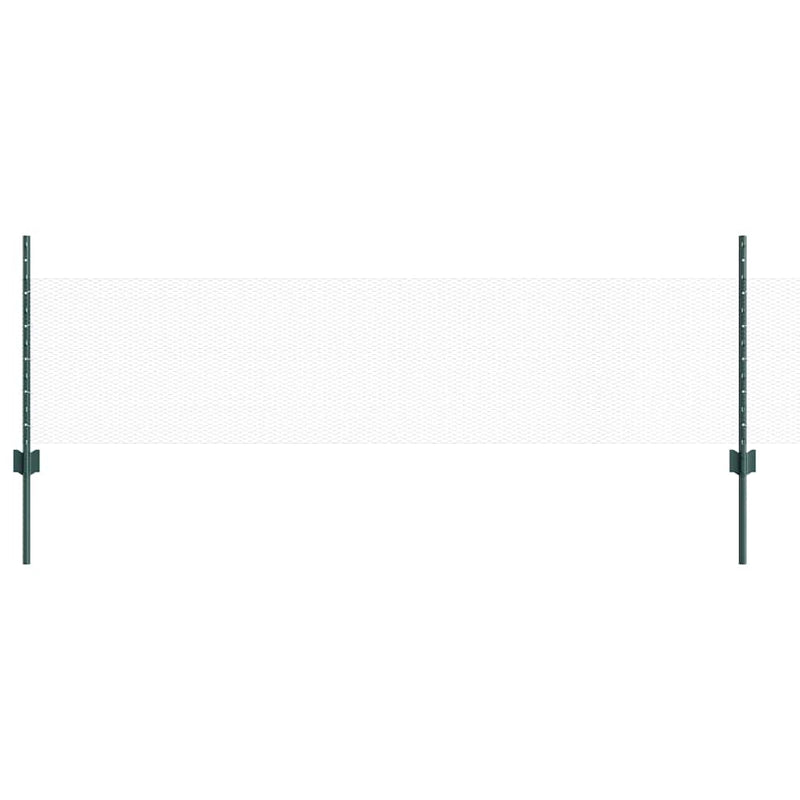 Afbeelding laden in galerijviewer, Vidaxl hek met paal groen 0,5 x 10 m staal en pvc