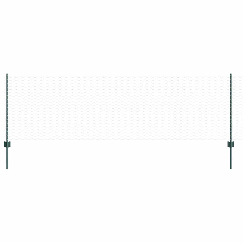 Chargez l'image dans la visionneuse de la galerie, Vidaxl hek met paal groen 0,8 x 10 m staal en pvc