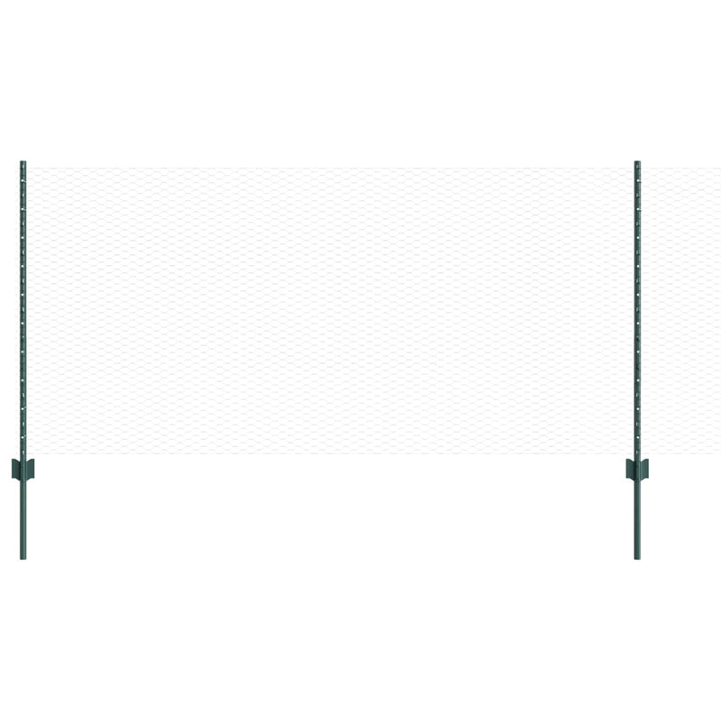 Chargez l'image dans la visionneuse de la galerie, Vidaxl hek met paal groen 1 x 25 m staal