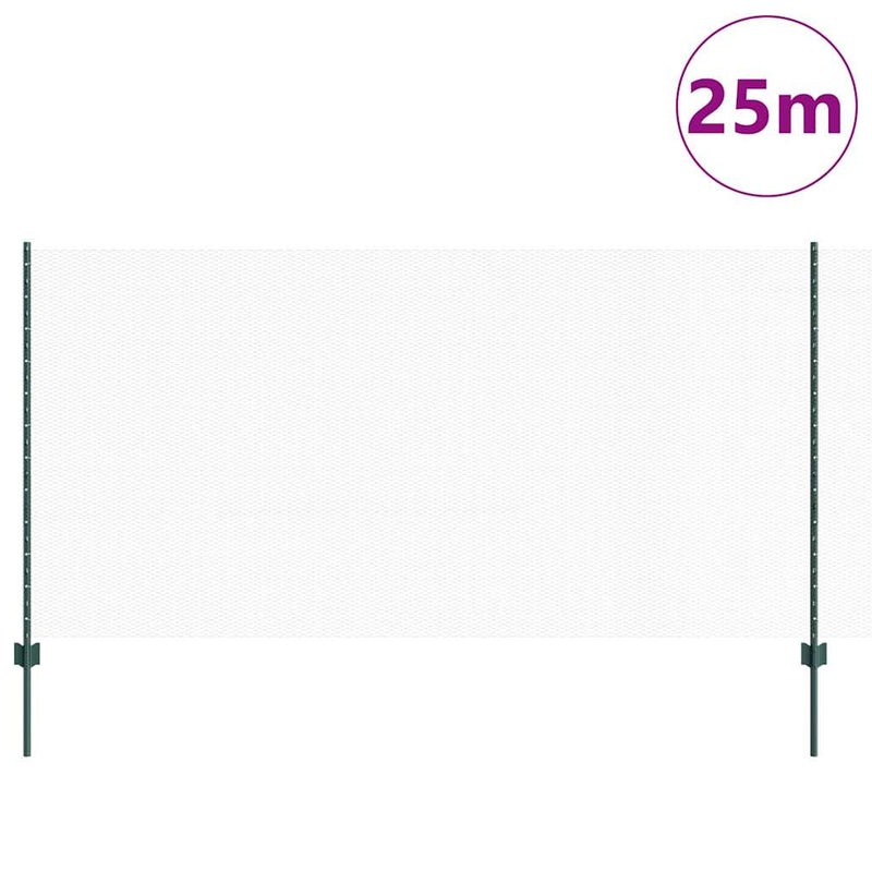 Chargez l'image dans la visionneuse de la galerie, Vidaxl hek met paal groen 1,2 x 25 m staal