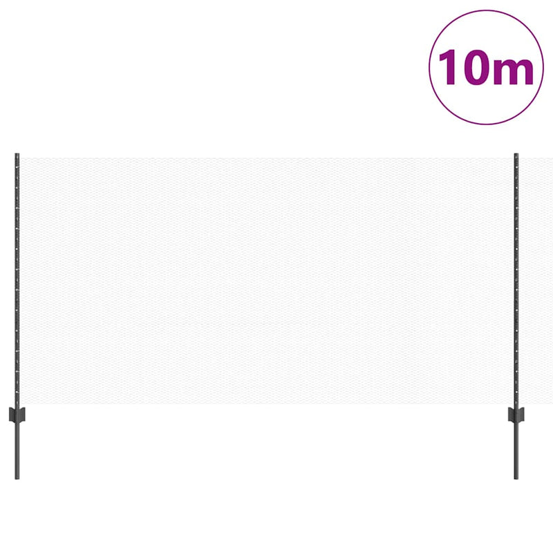 Afbeelding laden in galerijviewer, Vidaxl hek met paal grijs 1,2 x 10 m staal en pvc