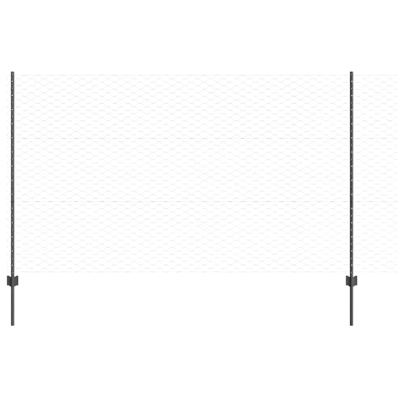 Afbeelding laden in galerijviewer, Vidaxl hek met paal grijs 1,4 x 10 m staal en pvc