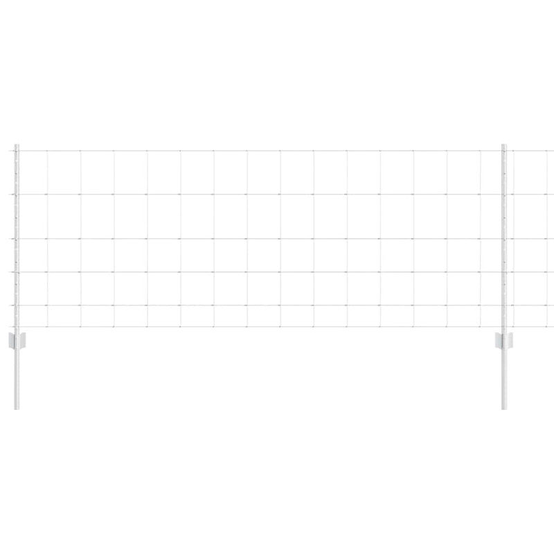ギャラリービューアに画像をロードする, Vidaxl hek met paal zilver 0,8 x 25 m staal