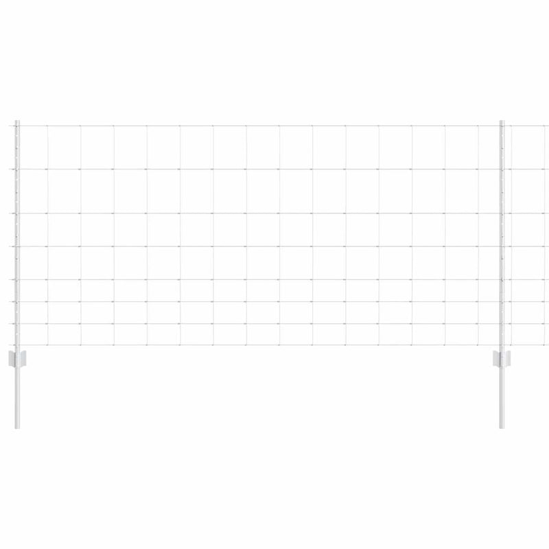 ギャラリービューアに画像をロードする, Vidaxl hek met paal zilver 1 x 25 m staal