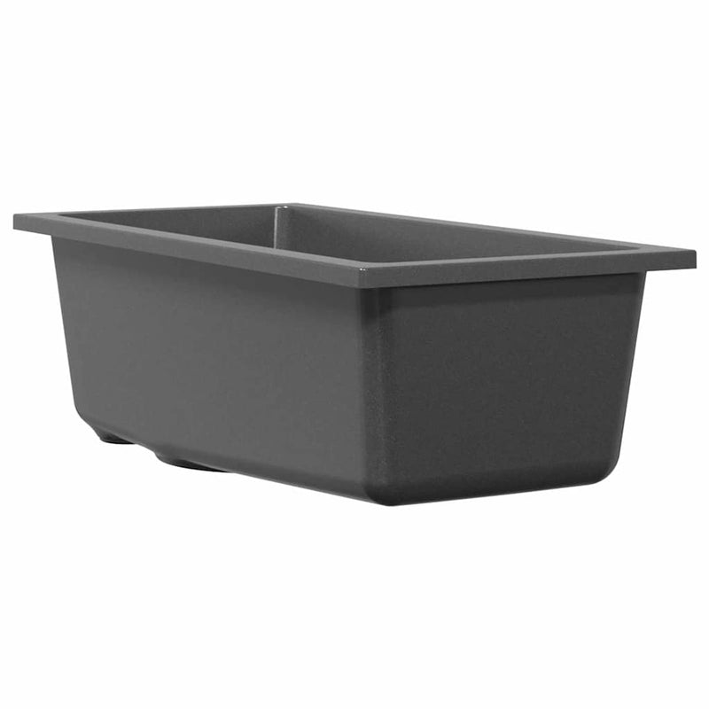 Afbeelding laden in galerijviewer, Vidaxl keukenwasbak grijs 21 x 44 x 14 cm graniet