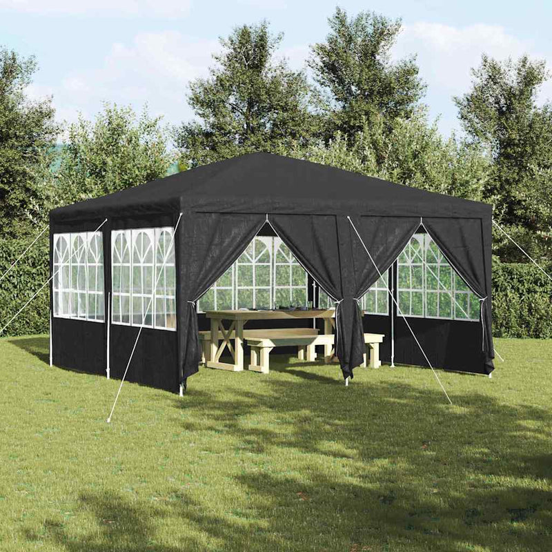 Afbeelding laden in galerijviewer, Vidaxl partytent antraciet 400 x 400 x 266 cm polyetheen