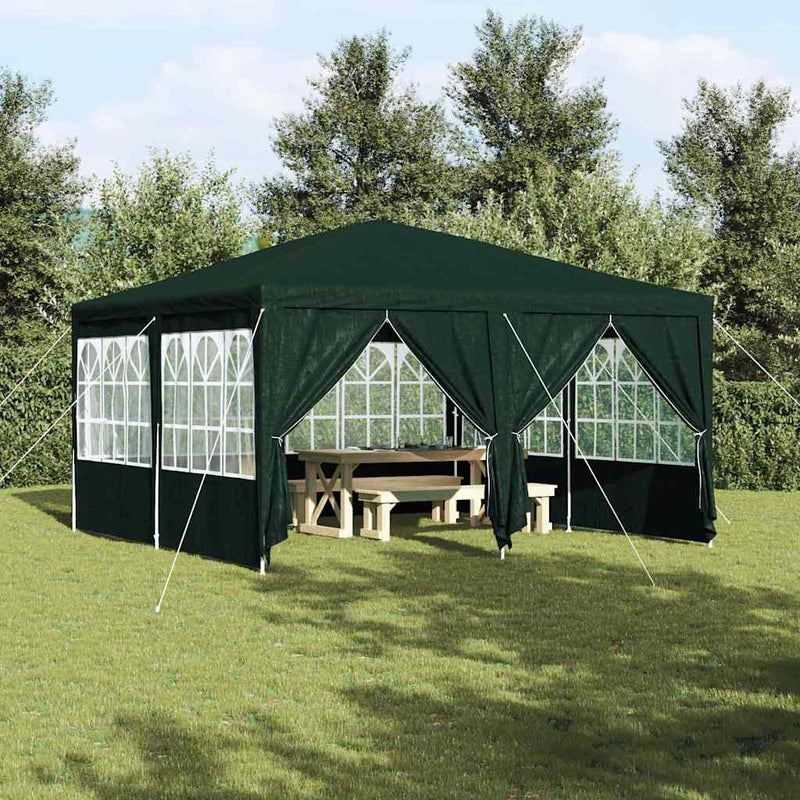 Afbeelding laden in galerijviewer, Vidaxl partytent groen 400 x 400 x 266 cm polyetheen