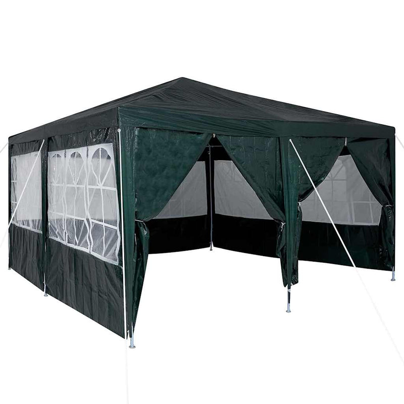 Afbeelding laden in galerijviewer, Vidaxl partytent groen 400 x 400 x 266 cm polyetheen