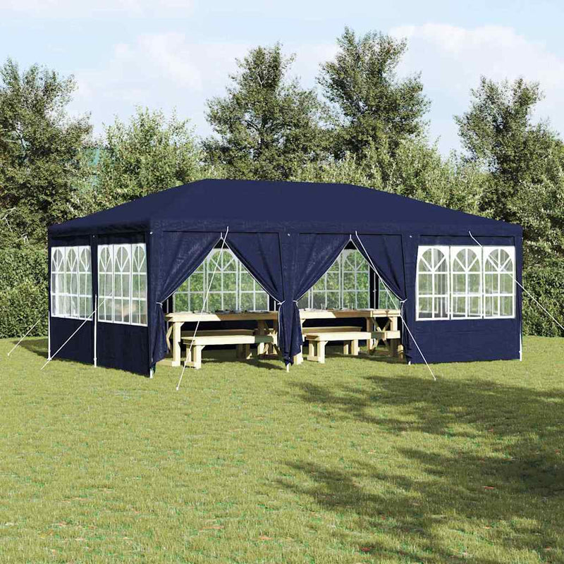 Afbeelding laden in galerijviewer, Vidaxl partytent blauw 600 x 400 x 266 cm polyetheen