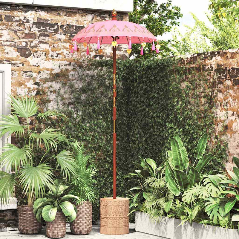 Afbeelding laden in galerijviewer, Vidaxl balinese parasol roze 125 x 125 x 260 cm