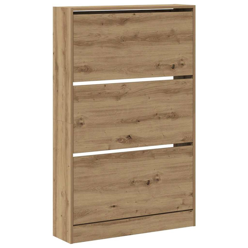 Afbeelding laden in galerijviewer, Vidaxl schoenenkast artisan eiken 80 x 21 x 125,5 cm bewerkt hout