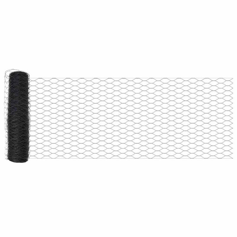 Afbeelding laden in galerijviewer, Vidaxl hexagon hek grijs 0,6 x 25 m pvc
