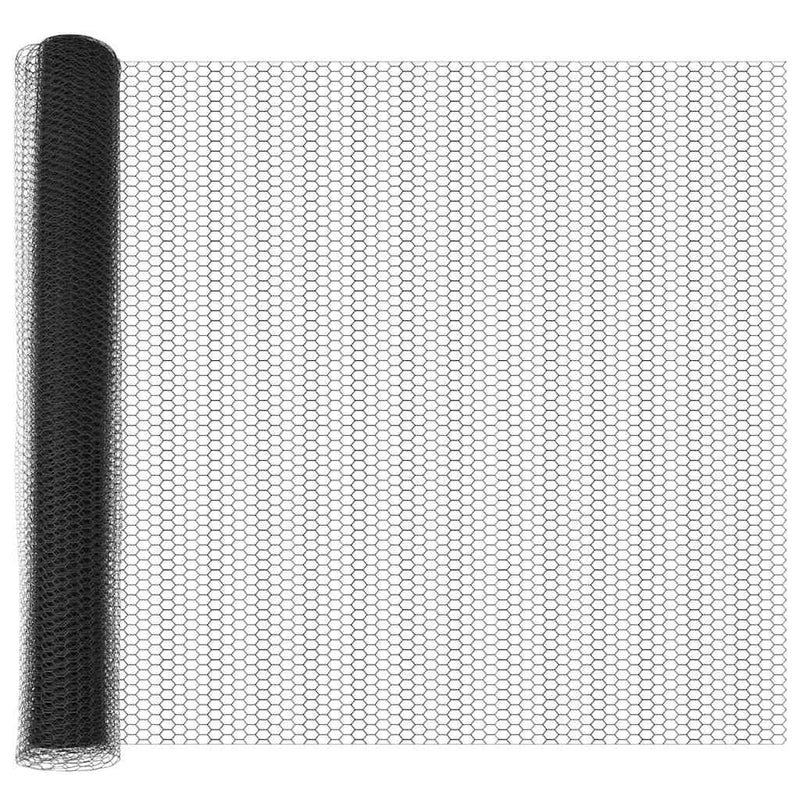 Afbeelding laden in galerijviewer, Vidaxl hexagon hek grijs 1,4 x 100 m pvc