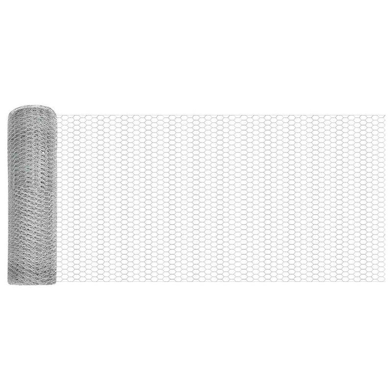 ギャラリービューアに画像をロードする, Vidaxl hexagon hek zilver 0,6 x 10 m gegalvaniseerd staal