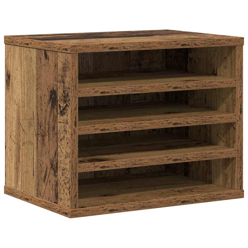 Chargez l'image dans la visionneuse de la galerie, Vidaxl bureau organizer oudhout 36 x 26 x 29,5 cm bewerkt hout