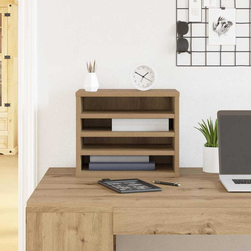 ギャラリービューアに画像をロードする, Vidaxl bureau organizer artisan eiken 36 x 26 x 29,5 cm bewerkt hout