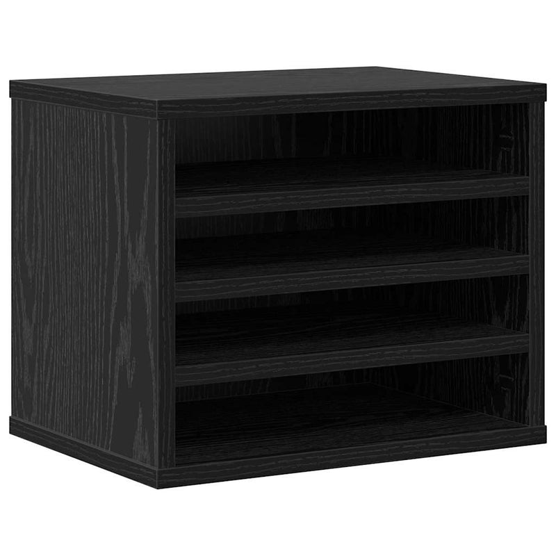 Chargez l'image dans la visionneuse de la galerie, Vidaxl bureau organizer zwart eiken 36 x 26 x 29,5 cm bewerkt hout