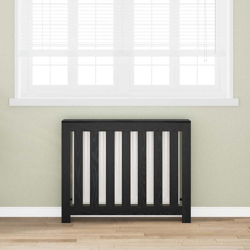 ギャラリービューアに画像をロードする, Vidaxl radiatorafdekking zwart eiken 104 x 20 x 82 cm bewerkt hout