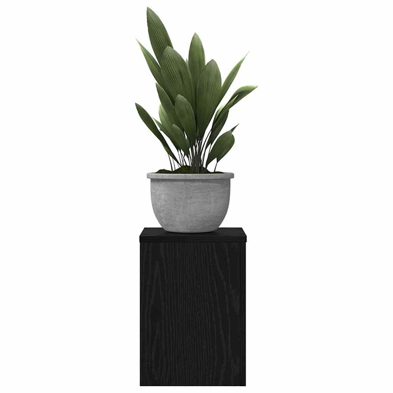 Chargez l'image dans la visionneuse de la galerie, Vidaxl plantenstandaard 2 pcs zwart eiken 25 x 25 x 35 cm bewerkt hout