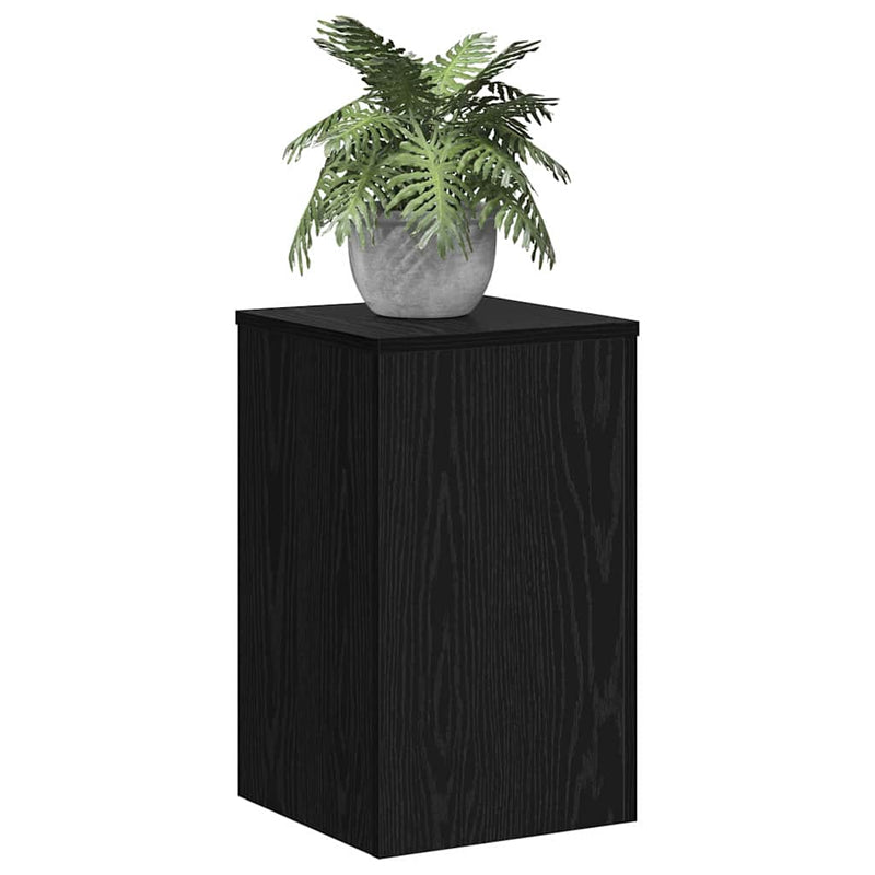 Chargez l'image dans la visionneuse de la galerie, Vidaxl plantenstandaard 2 pcs zwart eiken 30 x 30 x 50 cm bewerkt hout