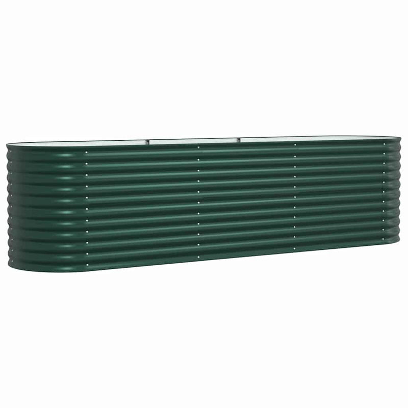 Afbeelding laden in galerijviewer, Vidaxl verhoogd bed groen 320 x 80 x 81 cm staal