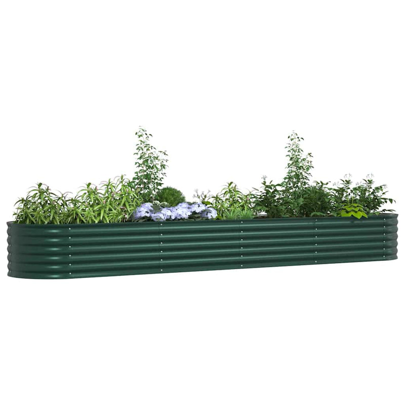 Afbeelding laden in galerijviewer, Vidaxl verhoogd bed groen 400 x 80 x 44 cm staal