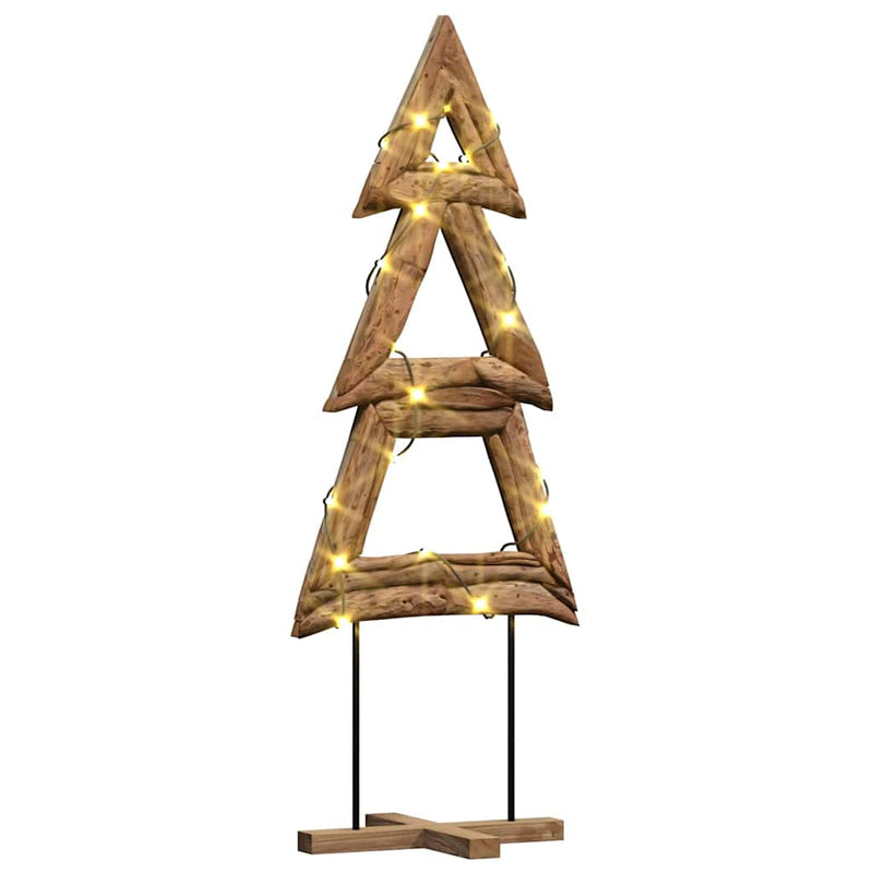Afbeelding laden in galerijviewer, Vidaxl kerstboom met standaard bruin 90 cm massief teakhout
