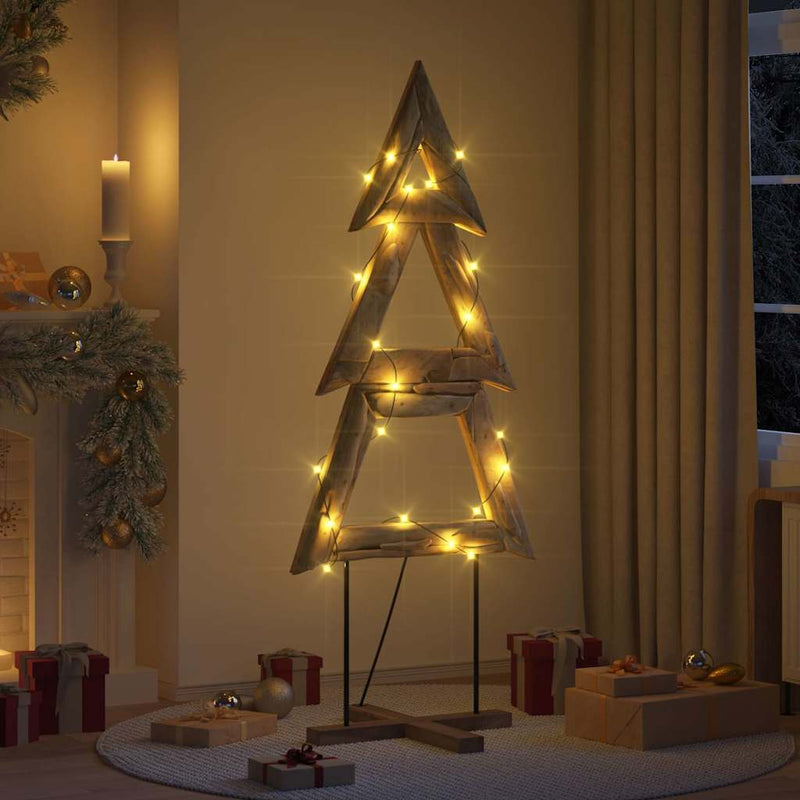 Afbeelding laden in galerijviewer, Vidaxl kerstboom met standaard bruin 181 cm massief teakhout