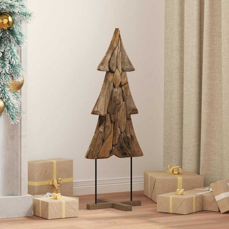 Chargez l'image dans la visionneuse de la galerie, Vidaxl kerstboom met standaard bruin 90 cm massief teakhout