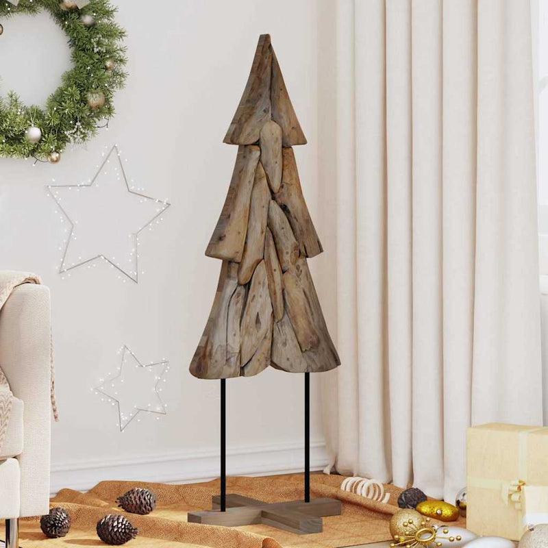 Afbeelding laden in galerijviewer, Vidaxl kerstboom met standaard bruin 121 cm massief teakhout