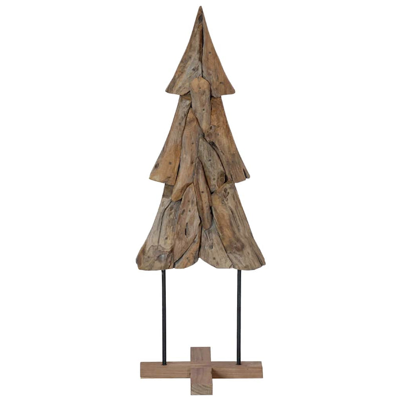 Afbeelding laden in galerijviewer, Vidaxl kerstboom met standaard bruin 121 cm massief teakhout