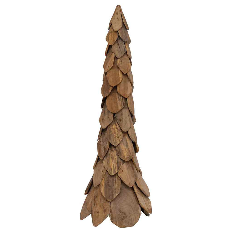 Afbeelding laden in galerijviewer, Vidaxl kerstboom met standaard bruin 111 cm massief teakhout
