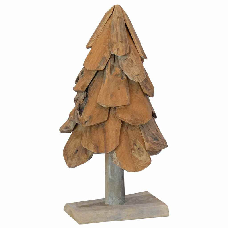 Afbeelding laden in galerijviewer, Vidaxl kerstboom met standaard bruin 61 cm massief teakhout