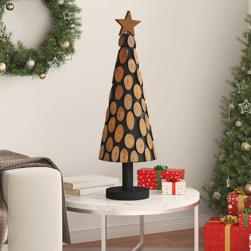 ギャラリービューアに画像をロードする, Vidaxl kerstboom met standaard bruin 90 cm massief teakhout