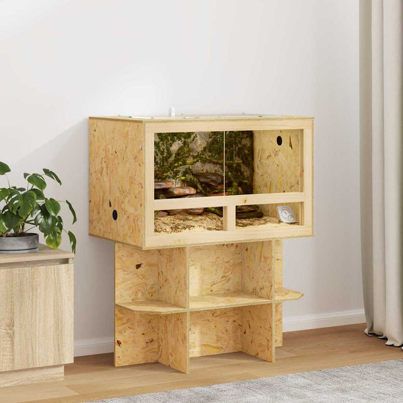 Afbeelding laden in galerijviewer, Vidaxl terrarium bruin 80 x 50 x 100 cm osb