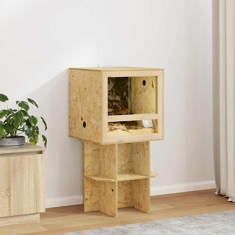 Afbeelding laden in galerijviewer, Vidaxl terrarium bruin 50 x 50 x 100 cm osb