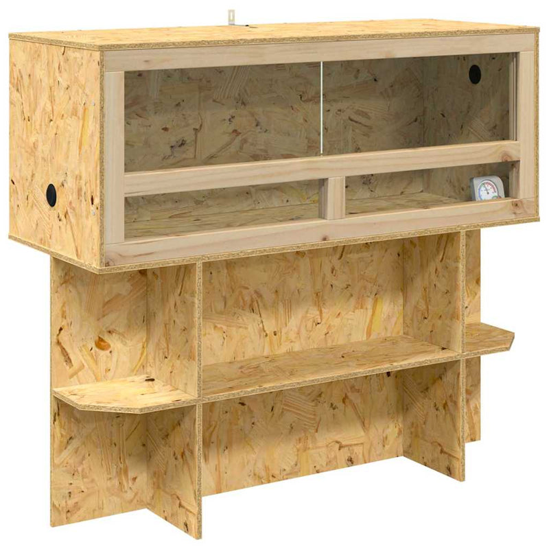 Afbeelding laden in galerijviewer, Vidaxl terrarium bruin 100 x 40 x 90 cm osb