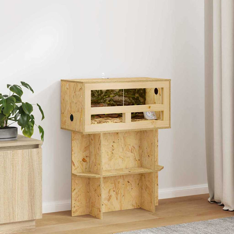 Afbeelding laden in galerijviewer, Vidaxl terrarium bruin 60 x 30 x 80 cm osb