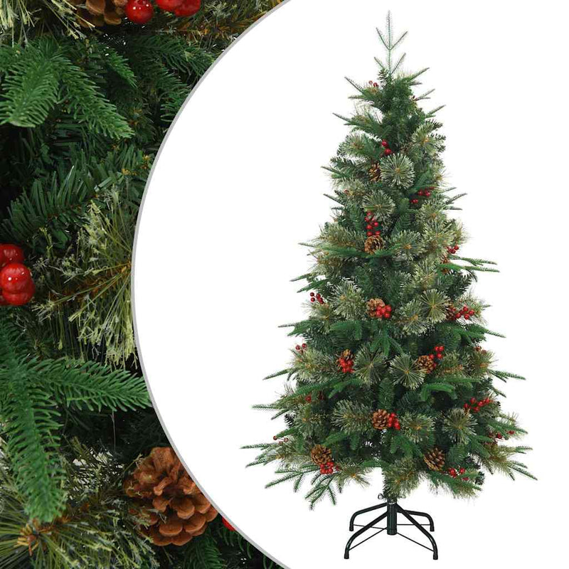 Afbeelding laden in galerijviewer, Vidaxl kunstmatige inklapbare kerstboom groen 120 cm pvc, pe en staal