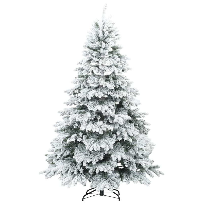 Afbeelding laden in galerijviewer, Vidaxl kunst kerstboom met geveerde takken, sneeuw bedekt wit 180 cm