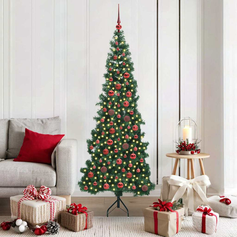 ギャラリービューアに画像をロードする, Vidaxl hoek kunstkerstboom met 300 led groen 180 cm pvc en metaal