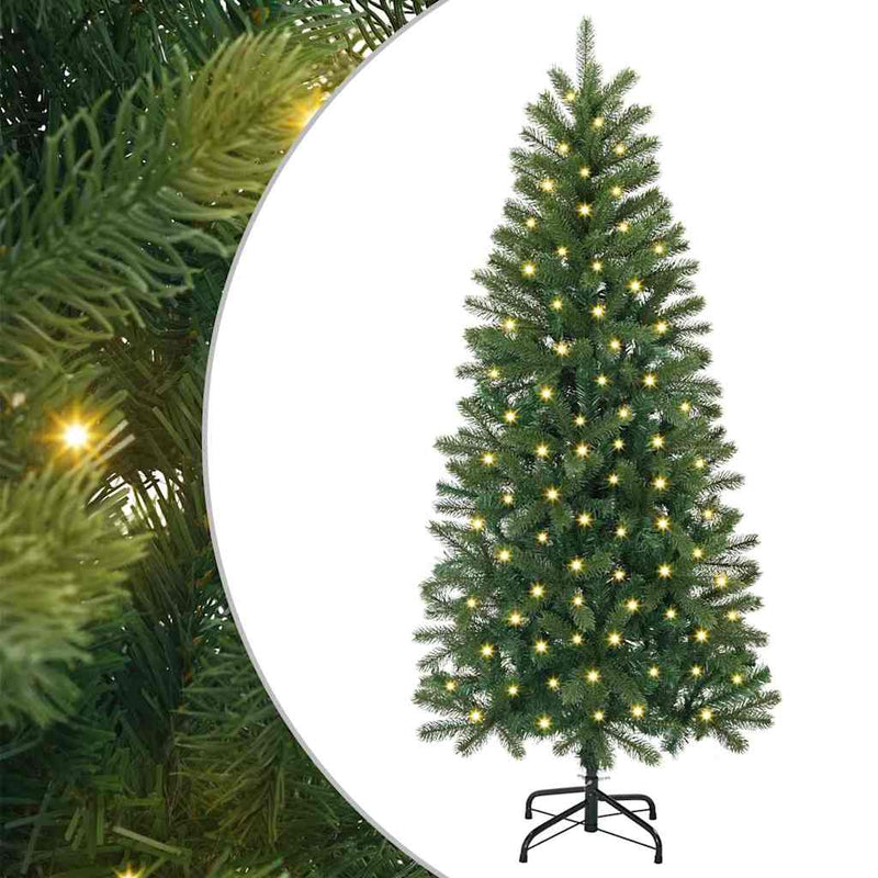 Chargez l'image dans la visionneuse de la galerie, Vidaxl kunstkerstboom met 150 led met standaard groen 120 cm pe en pvc
