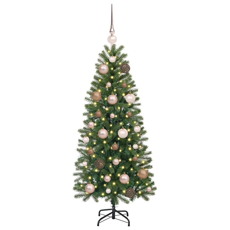Afbeelding laden in galerijviewer, Vidaxl kunstkerstboom met 150 led met standaard groen 120 cm pe en pvc