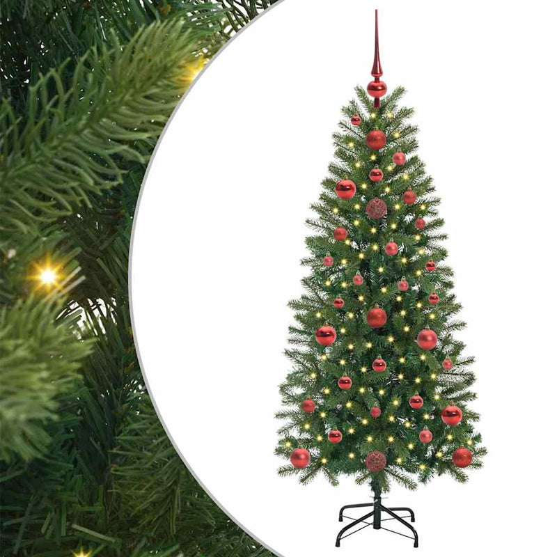Chargez l'image dans la visionneuse de la galerie, Vidaxl kunstkerstboom met 150 led met standaard groen 120 cm pe en pvc