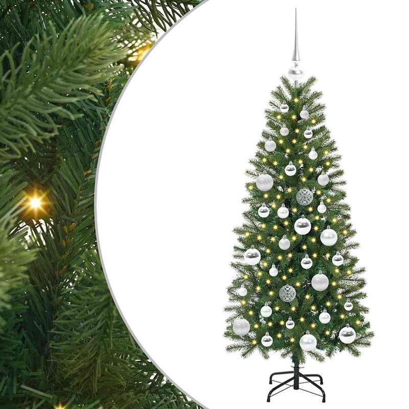 Chargez l'image dans la visionneuse de la galerie, Vidaxl kunstkerstboom met 150 led met standaard groen 120 cm pe en pvc