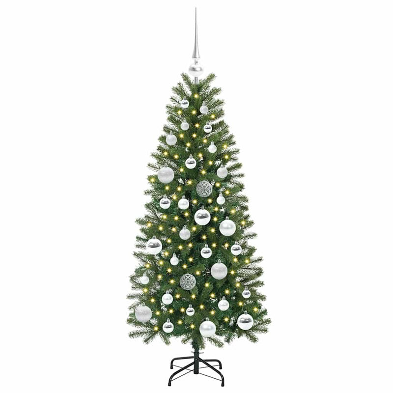 Chargez l'image dans la visionneuse de la galerie, Vidaxl kunstkerstboom met 150 led met standaard groen 120 cm pe en pvc