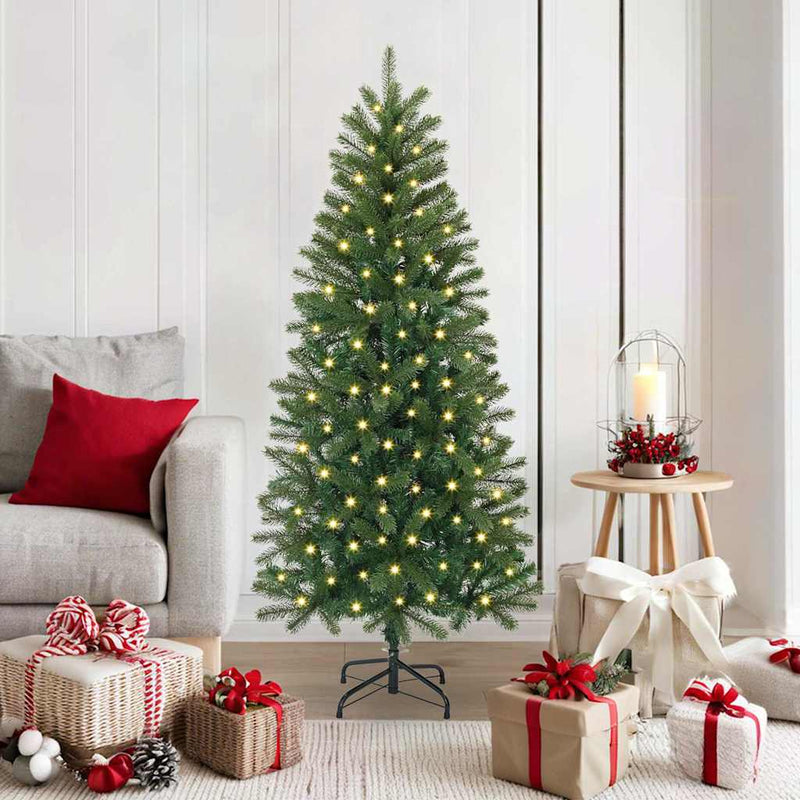 Chargez l'image dans la visionneuse de la galerie, Vidaxl kunstkerstboom met 150 led met standaard groen 150 cm pe en pvc