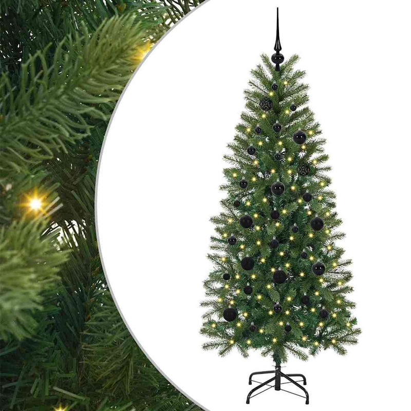 Chargez l'image dans la visionneuse de la galerie, Vidaxl kunstkerstboom met 150 led met standaard groen 150 cm pe en pvc