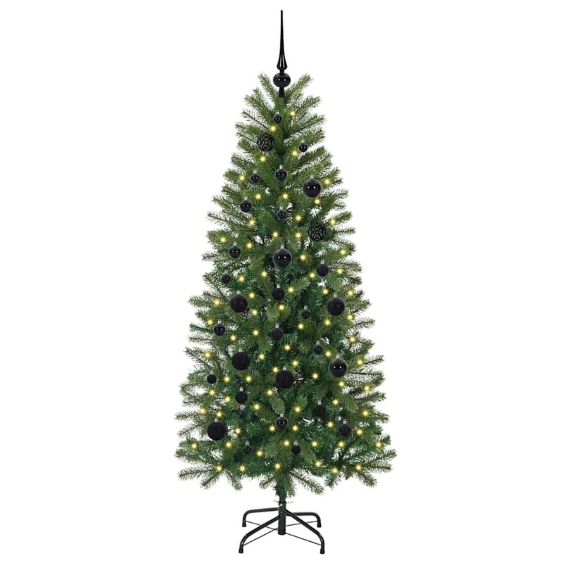 Chargez l'image dans la visionneuse de la galerie, Vidaxl kunstkerstboom met 150 led met standaard groen 150 cm pe en pvc