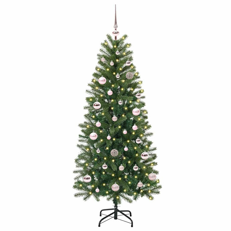 Chargez l'image dans la visionneuse de la galerie, Vidaxl kunstkerstboom met 150 led met standaard groen 150 cm pe en pvc